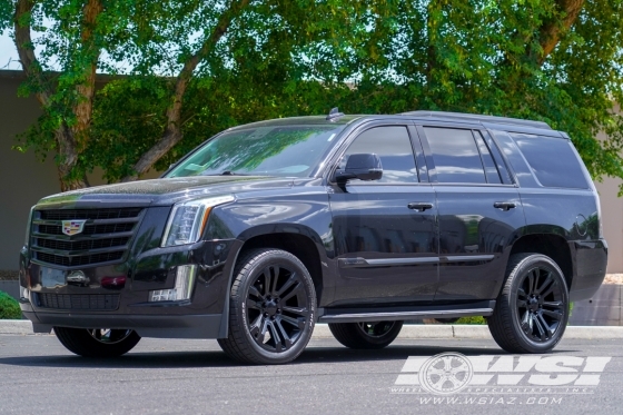 2019 Cadillac Escalade with 22" Factory Reproductions FR72 Escalade in Gloss Black wheels