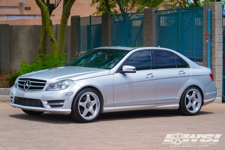2014 Mercedes-Benz C-Class with 18" fifteen52 Chicane in Silver wheels