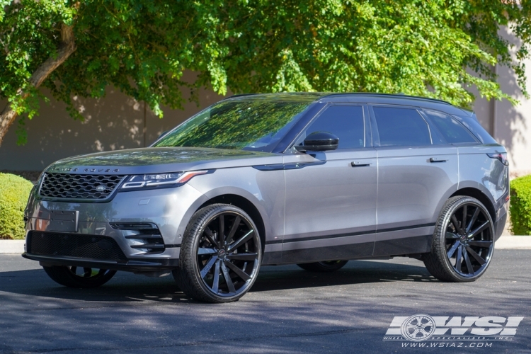 2019 Land Rover Range Rover Velar with 24" Koko Kuture Kapan in Gloss Black wheels