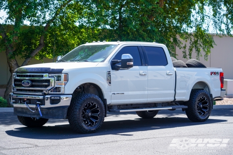 2022 Ford F-250 with 20" Fuel Assault D546 in Matte Black (Milled Accents) wheels