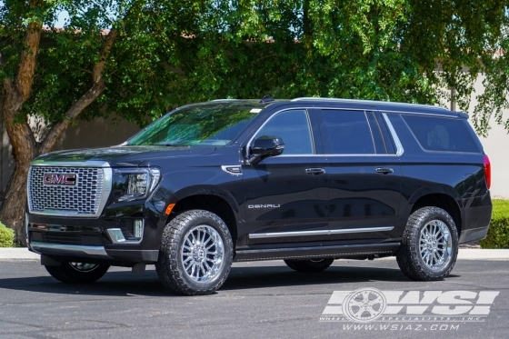 2022 GMC Yukon with 20" Hostile Off Road H115 Predator in Chrome (Armor Plate) wheels