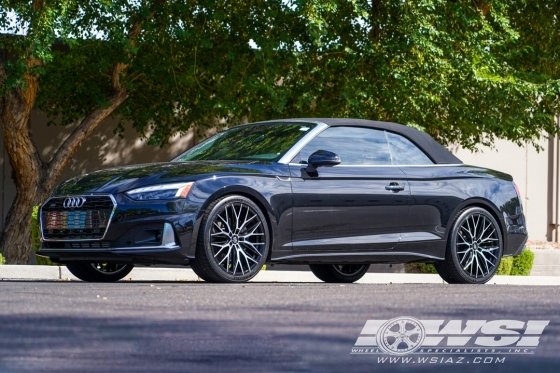 2021 Audi A5 with 20" Lexani Aries in Gloss Black Machined wheels