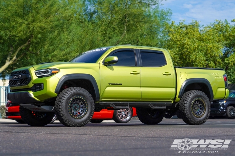 2022 Toyota Tacoma with 17" Black Rhino Primm in Matte Black wheels