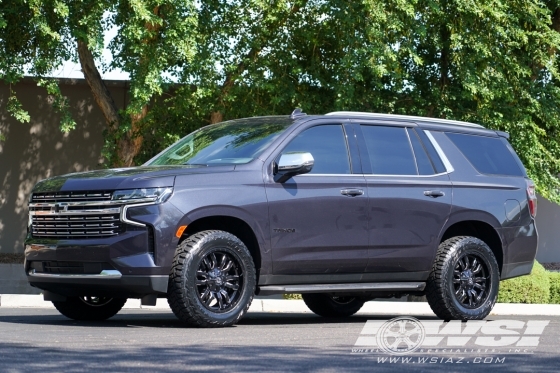 2022 Chevrolet Tahoe with 20" Fuel Sledge D595 in Gloss Black (Milled Accents) wheels