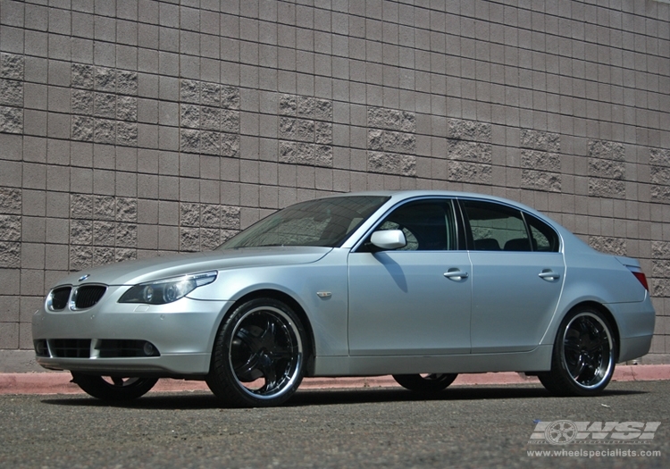 2005 BMW 5-Series with 20" MKW M50 in Black (Gloss) wheels