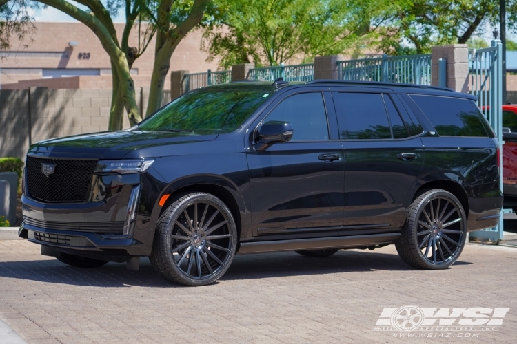 2021 Cadillac Escalade with 26" Gianelle Verdi in Gloss Black wheels