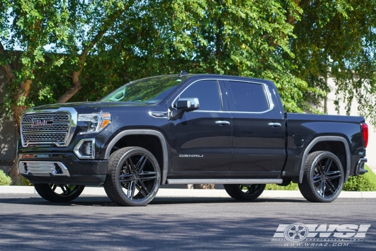 2020 GMC Sierra 1500 with 24" Koko Kuture Vetse in Gloss Black wheels