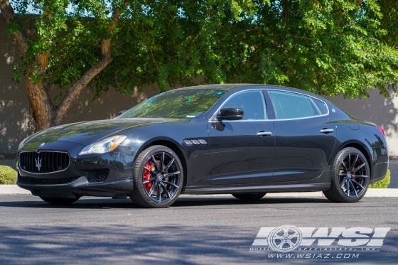 2014 Maserati Quattroporte with 20" Lexani CSS-15 in Gloss Black (Machined Tips) wheels