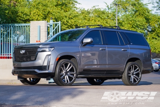 2021 Cadillac Escalade with 24" DUB Flex S255 in Gloss Black (Milled Accents) wheels