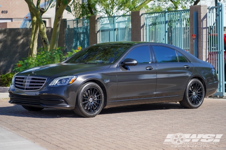 2018 Mercedes-Benz S-Class with 19" Asanti Black Label ABL-14 in Gloss Black wheels