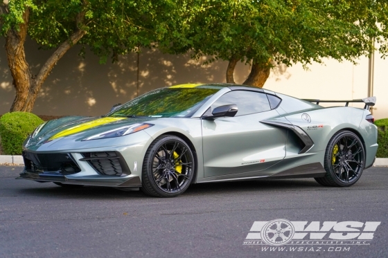 2022 Chevrolet Corvette with 21" VR Forged D01 in Gloss Black wheels