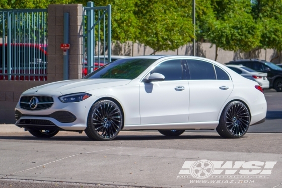 2022 Mercedes-Benz C-Class with 20" Lexani Wraith in Gloss Black (Machined Tips) wheels