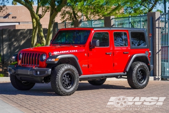 2022 Jeep Wrangler with 17" KMC KM535 Grenade Off-Road in Matte Black wheels