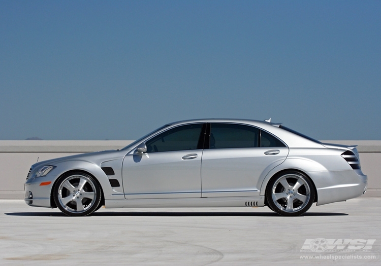 2009 Mercedes-Benz S-Class with 21" Lorinser For5 in Machined (Chrome Lip) wheels