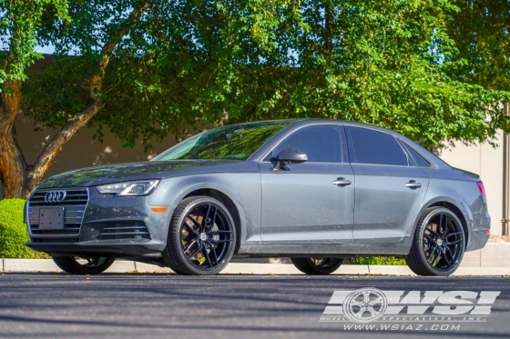 2017 Audi A4 with 20" Curva Concepts CFF25 in Gloss Black wheels