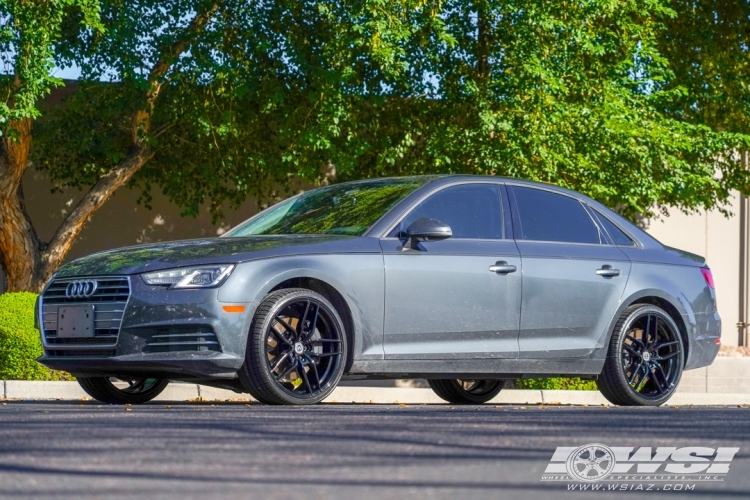 2017 Audi A4 with 20" Curva Concepts CFF25 in Gloss Black wheels