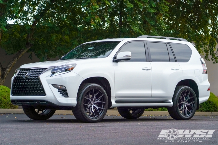 2023 Lexus GX with 22" Vossen HF6-4 in Gloss Black Machined (Smoke Tint) wheels