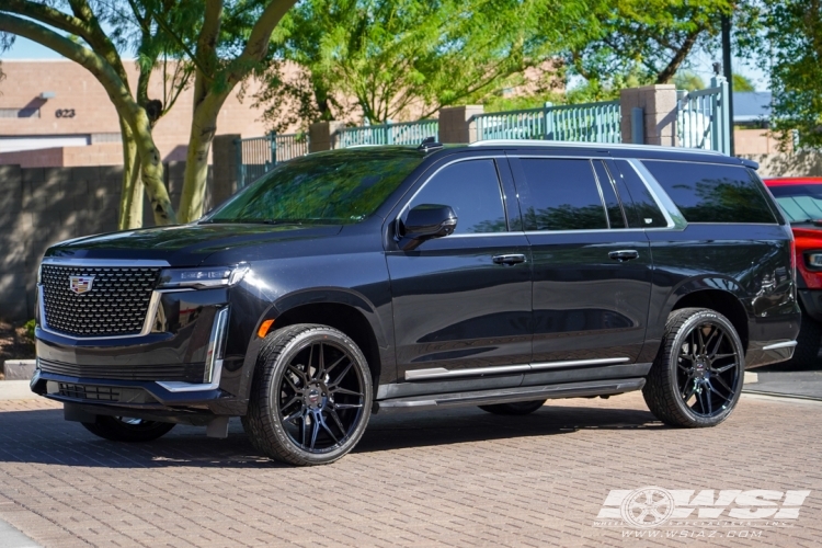 2021 Cadillac Escalade with 24" Giovanna Bogota in Gloss Black wheels