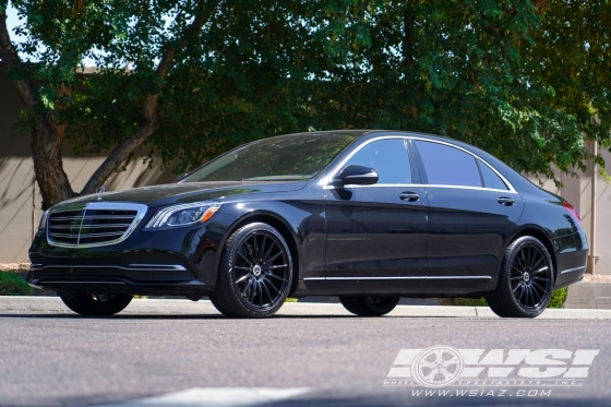 2020 Mercedes-Benz S-Class with 20" Asanti Black Label ABL-14 in Gloss Black wheels
