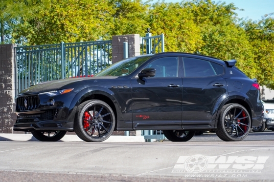 2017 Maserati Levante with 22" Savini BM15 in Gloss Black wheels