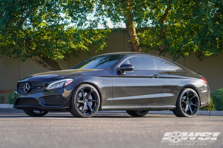 2017 Mercedes-Benz C-Class with 20" Giovanna Dalar X in Gloss Black wheels