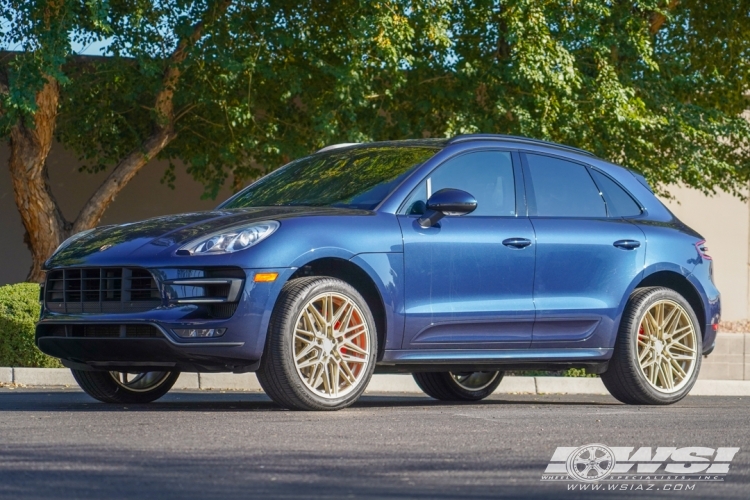 2015 Porsche Macan with 21" Vossen HF-7 in Satin Bronze (Custom Finish) wheels