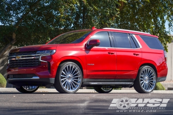 2022 Chevrolet Tahoe with 26" Koko Kuture URFA FF in Chrome (optional covered cap) wheels