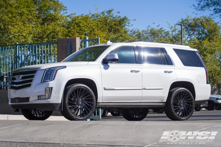 2017 Cadillac Escalade with 24" Lexani Wraith XL-C in Gloss Black wheels