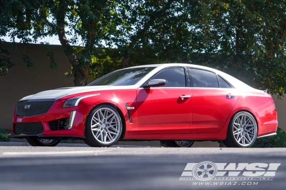 2018 Cadillac CTS with 20" Vossen HF-7 in Satin Silver (Custom Finish) wheels
