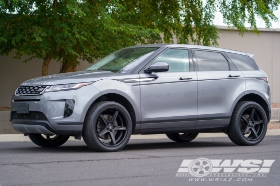 2020 Land Rover Range Rover Evoque with 22" Lexani Savage in Satin Black (Gloss Black Lip) wheels