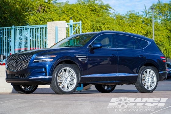 2023 Genesis GV80 with 22" Vossen CV10 in Silver Polished wheels