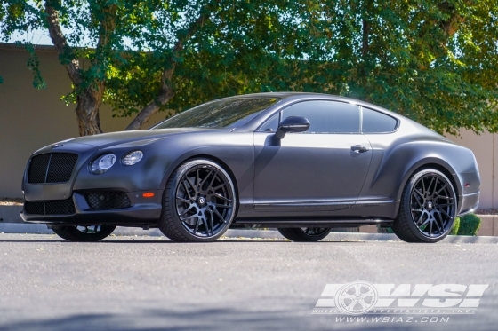 2014 Bentley Continental with 22" Forgiato Maglia-M in Gloss Black wheels