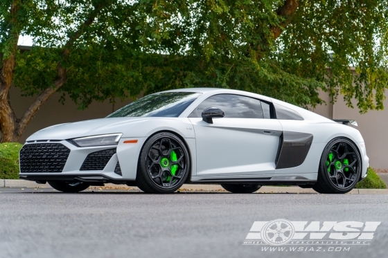 2020 Audi R8 with 20" Brixton Forged MW03 in Satin Black wheels