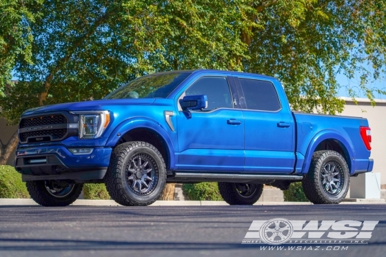 2022 Ford F-150 with 20" Black Rhino Calico in Matte Black wheels