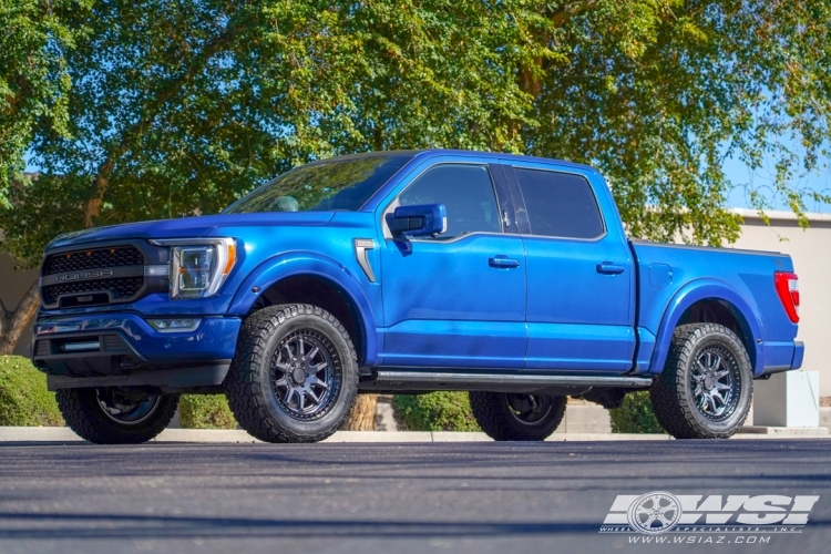 2022 Ford F-150 with 20" Black Rhino Calico in Matte Black wheels