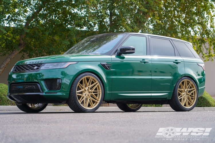 2020 Land Rover Range Rover Sport with 24" Vossen HF-7 in Satin Bronze (Custom Finish) wheels