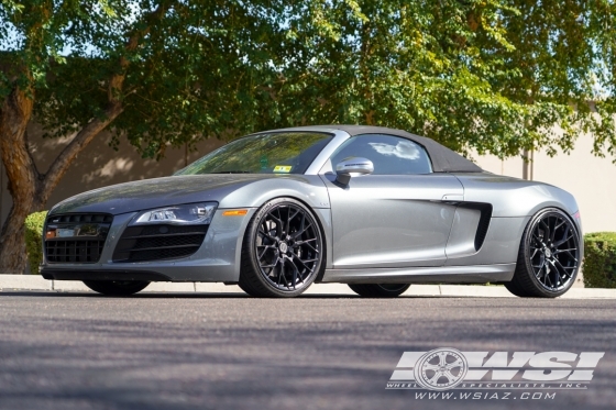 2012 Audi R8 with 20" Brixton Forged RF10 in Satin Black wheels