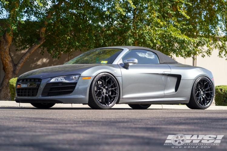 2012 Audi R8 with 20" Brixton Forged RF10 in Satin Black wheels