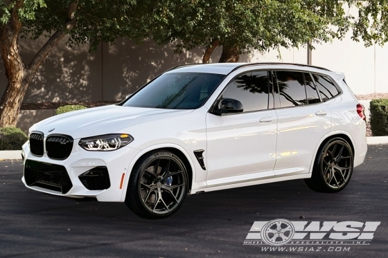 2021 BMW X3 with 22" Vossen HF-5 in Satin Silver (Custom Finish) wheels