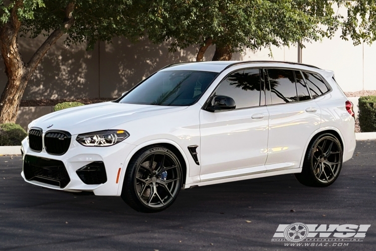 2021 BMW X3 with 22" Vossen HF-5 in Satin Silver (Custom Finish) wheels