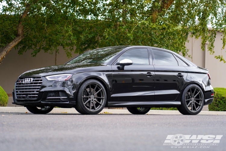 2018 Audi S3 with 19" TSW Bathurst (RF) in Gunmetal (Rotary Forged) wheels