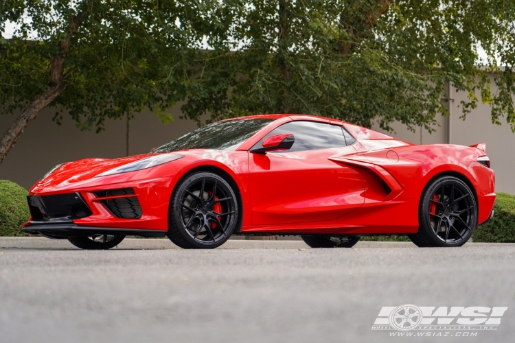 2023 Chevrolet Corvette with 21" Avant Garde M580R in Gloss Black wheels