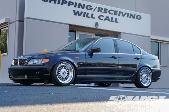 2003 BMW 3-Series with 17" BBS RS in Silver (Machined Rim) wheels