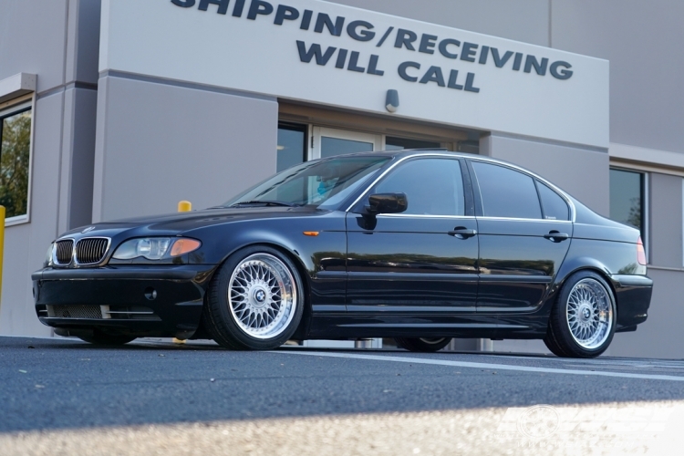 2003 BMW 3-Series with 17" BBS RS in Silver (Machined Rim) wheels