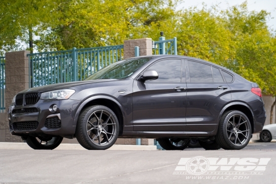 2017 BMW X4 with 20" Stance SF07 in Brushed Gunmetal (Dual Brushed Gunmetal) wheels