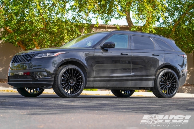 2019 Land Rover Range Rover Velar with 22" Koko Kuture URFA FF in Gloss Black (exposed lug) wheels