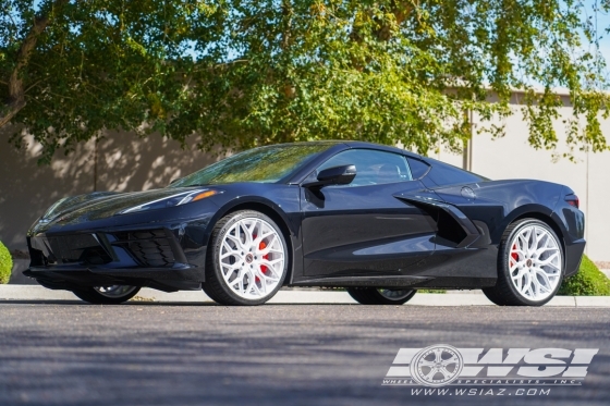 2023 Chevrolet Corvette with 20" Vossen HF-2 in Anthracite (Custom Finish) wheels