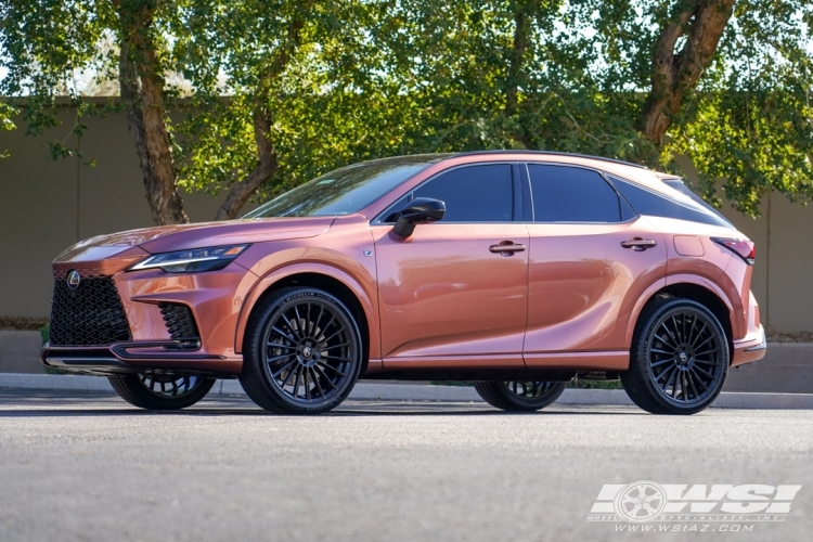 2023 Lexus RX with 22" Koko Kuture URFA FF in Gloss Black (exposed lug) wheels