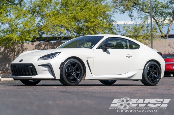 2022 Toyota GR86 with 18" Enkei T6R in Gloss Black wheels