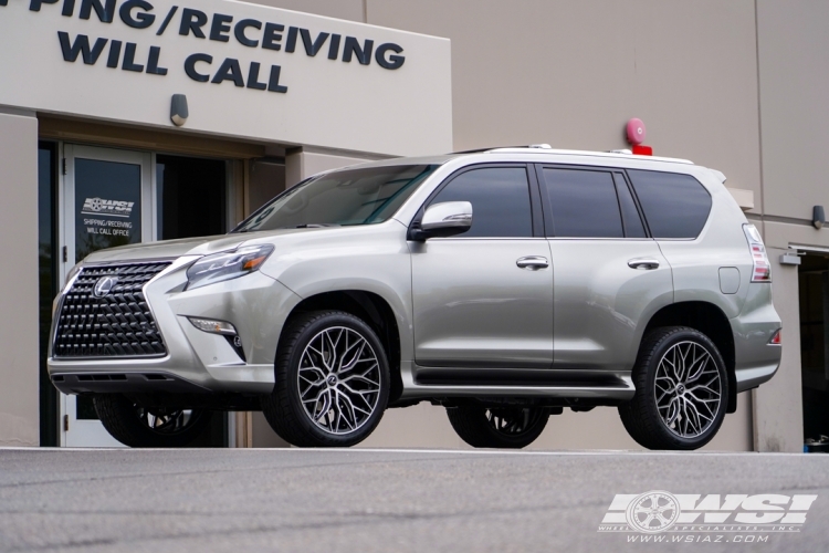 2023 Lexus GX with 22" Vossen HF6-3 in Gloss Black Machined wheels